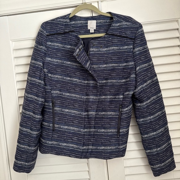 Halogen Jackets & Blazers - Women's Blue Striped Jacket